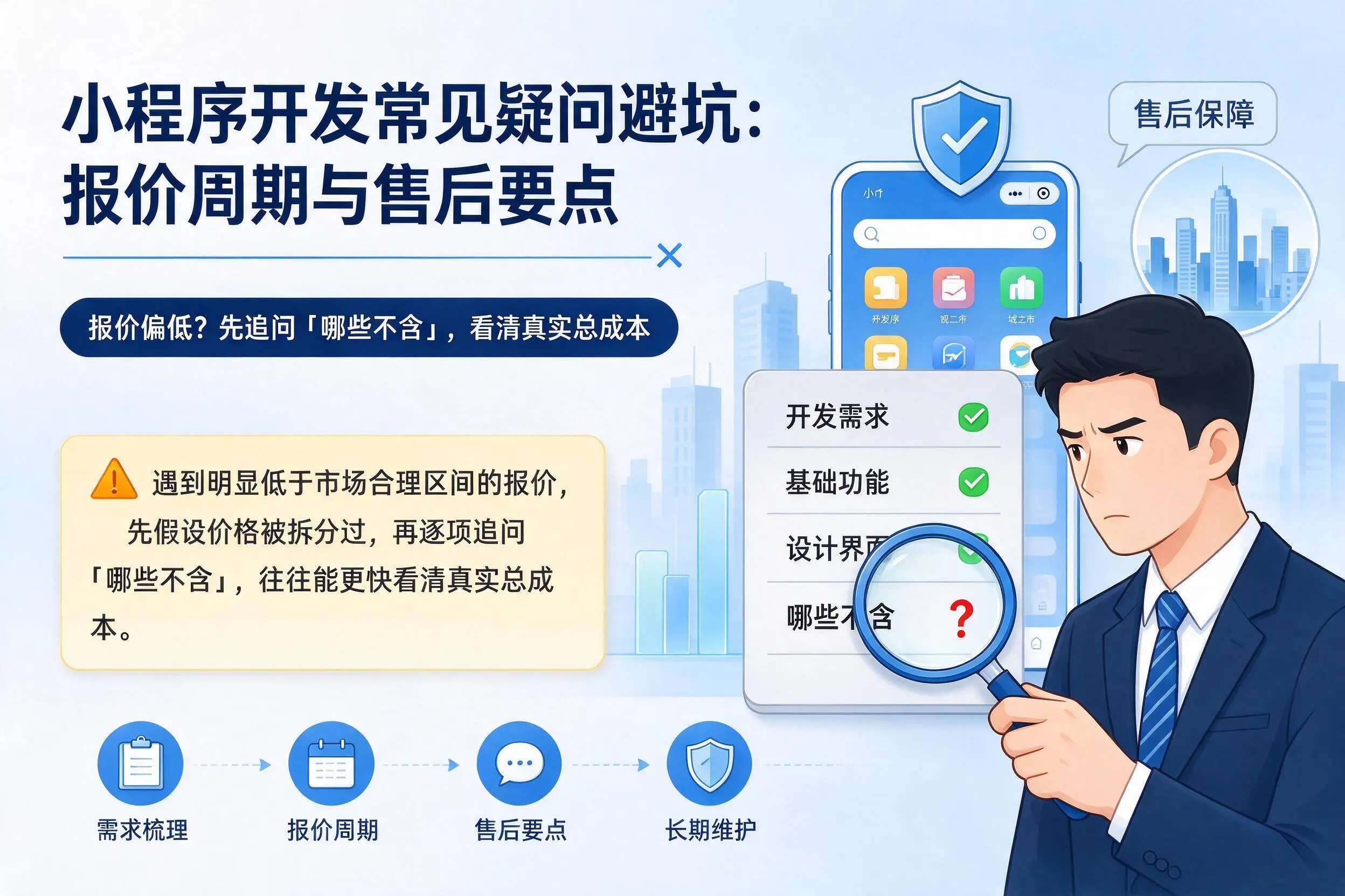莆田小程序开发常见疑问避坑:报价周期与售后要点