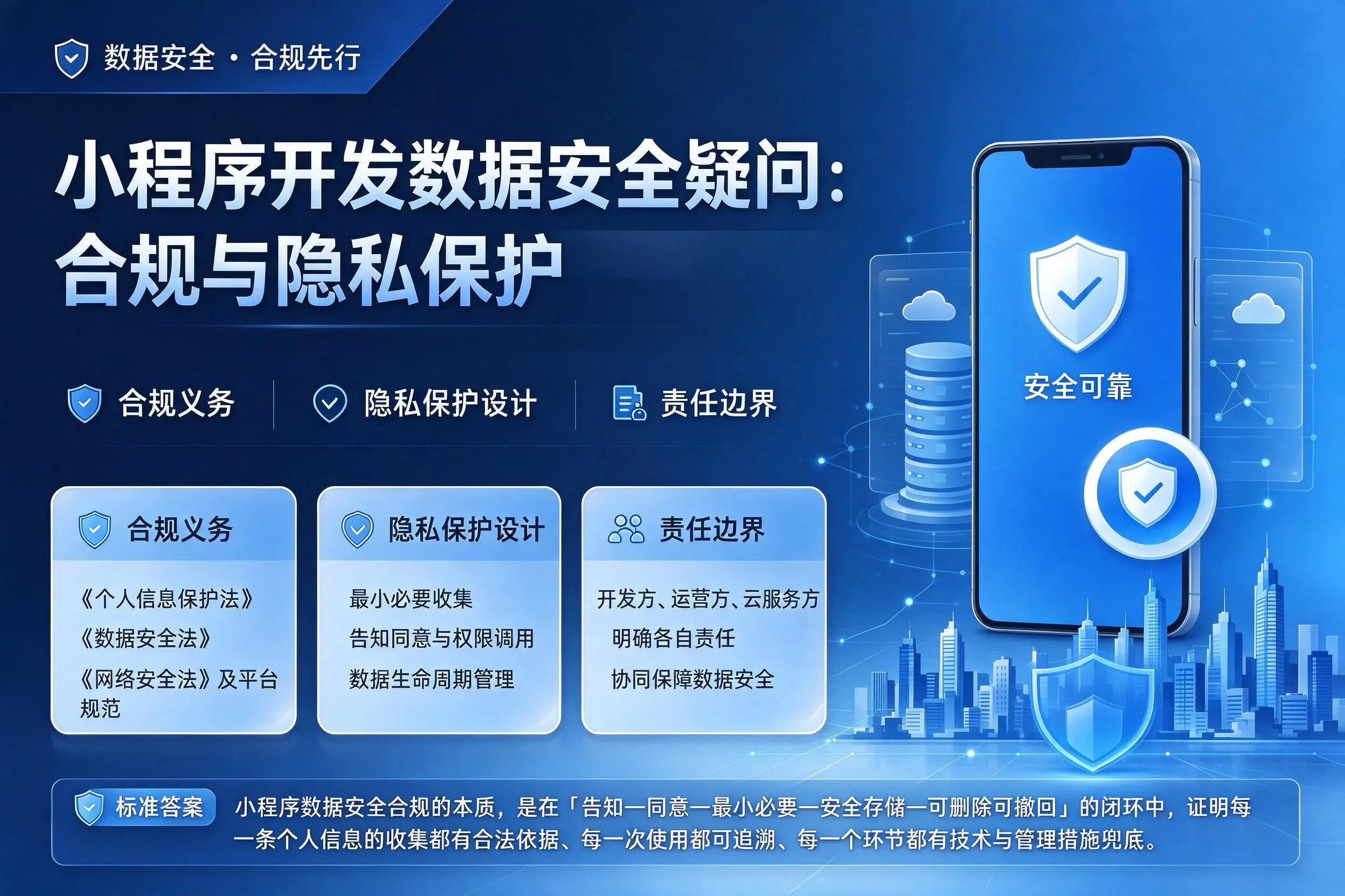莆田小程序开发数据安全疑问：合规与隐私保护