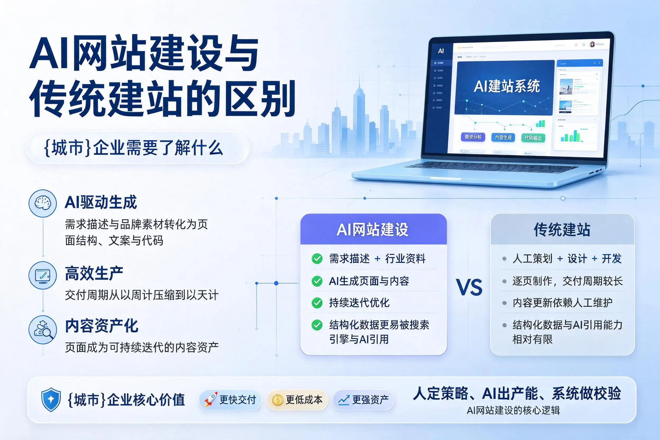 AI网站建设与传统建站的区别,莆田企业需要了解什么