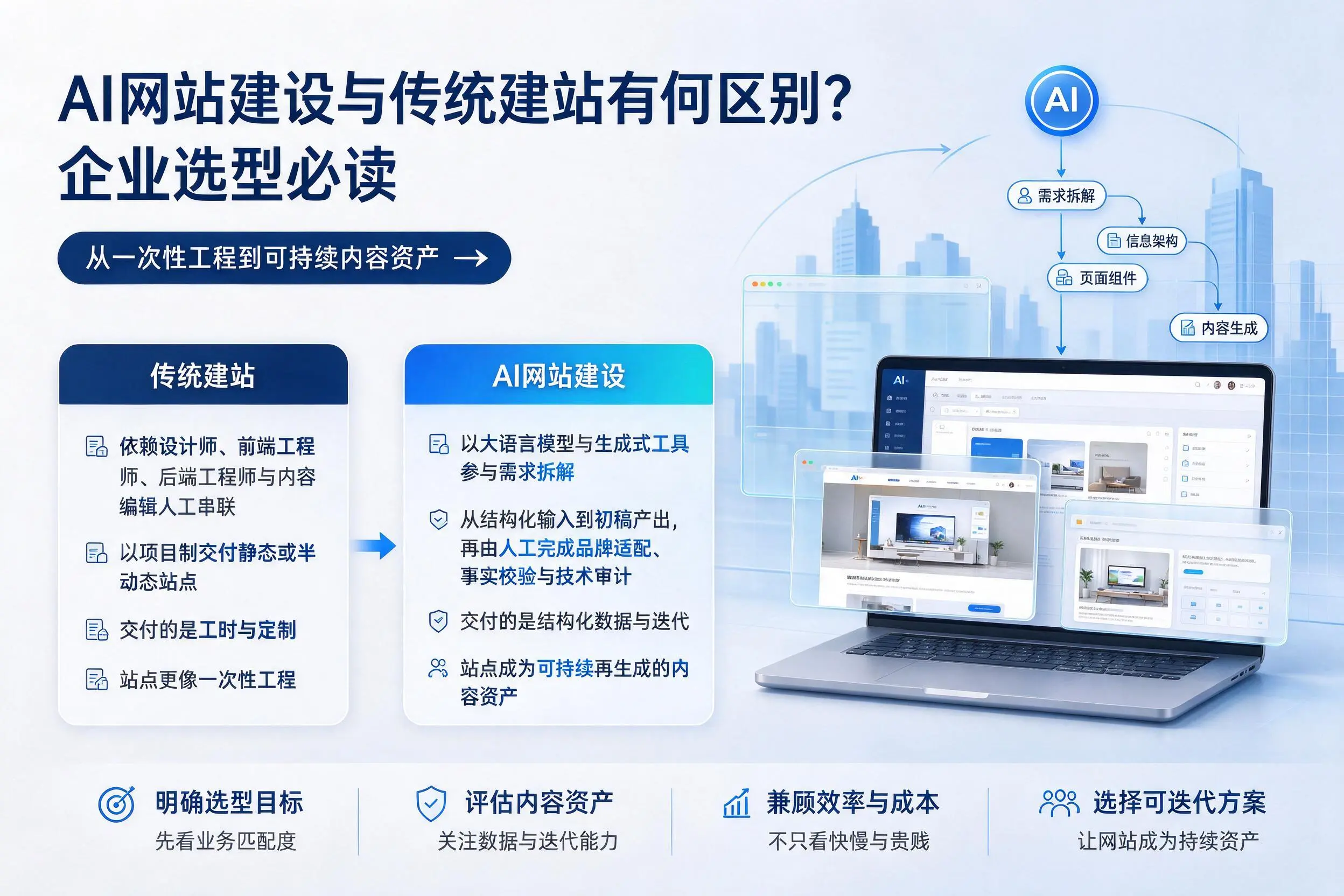 AI网站建设与传统建站有何区别?莆田企业选型必读