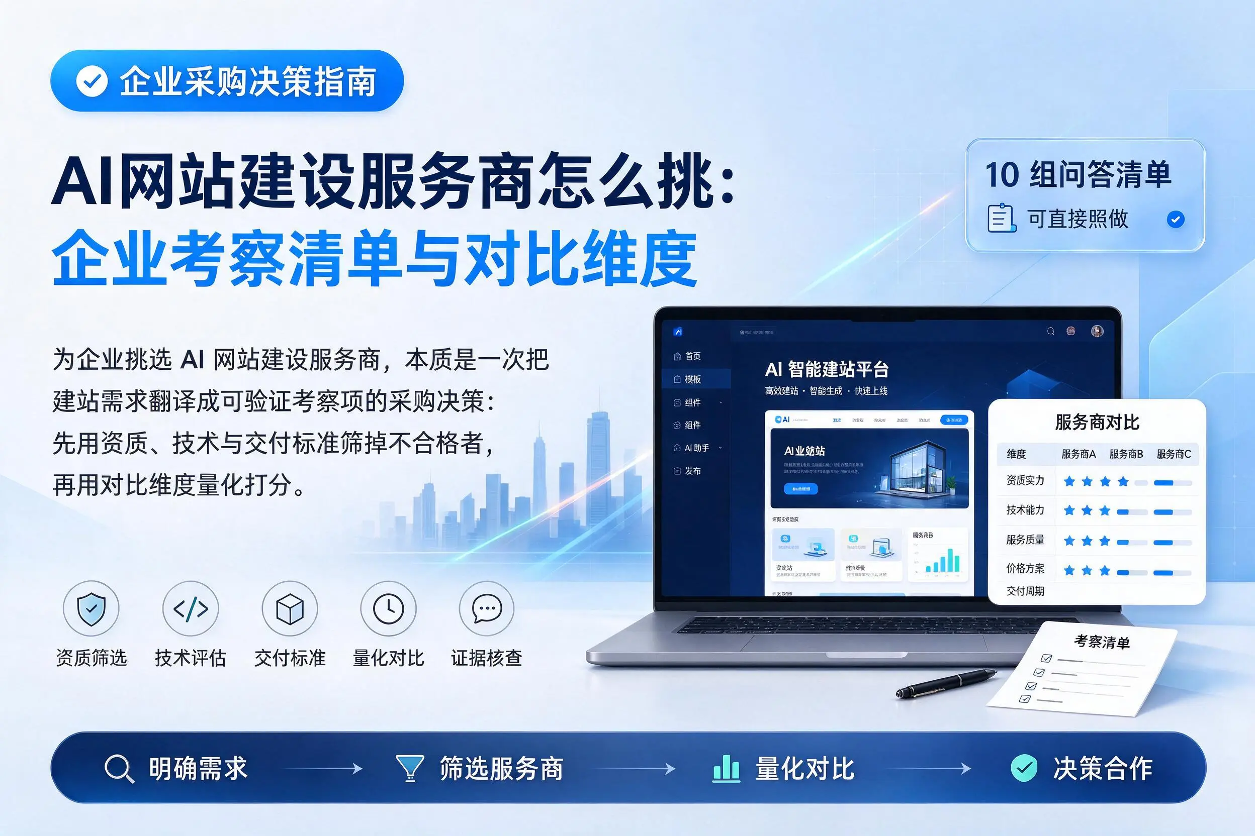 AI网站建设服务商怎么挑：莆田企业考察清单与对比维度
