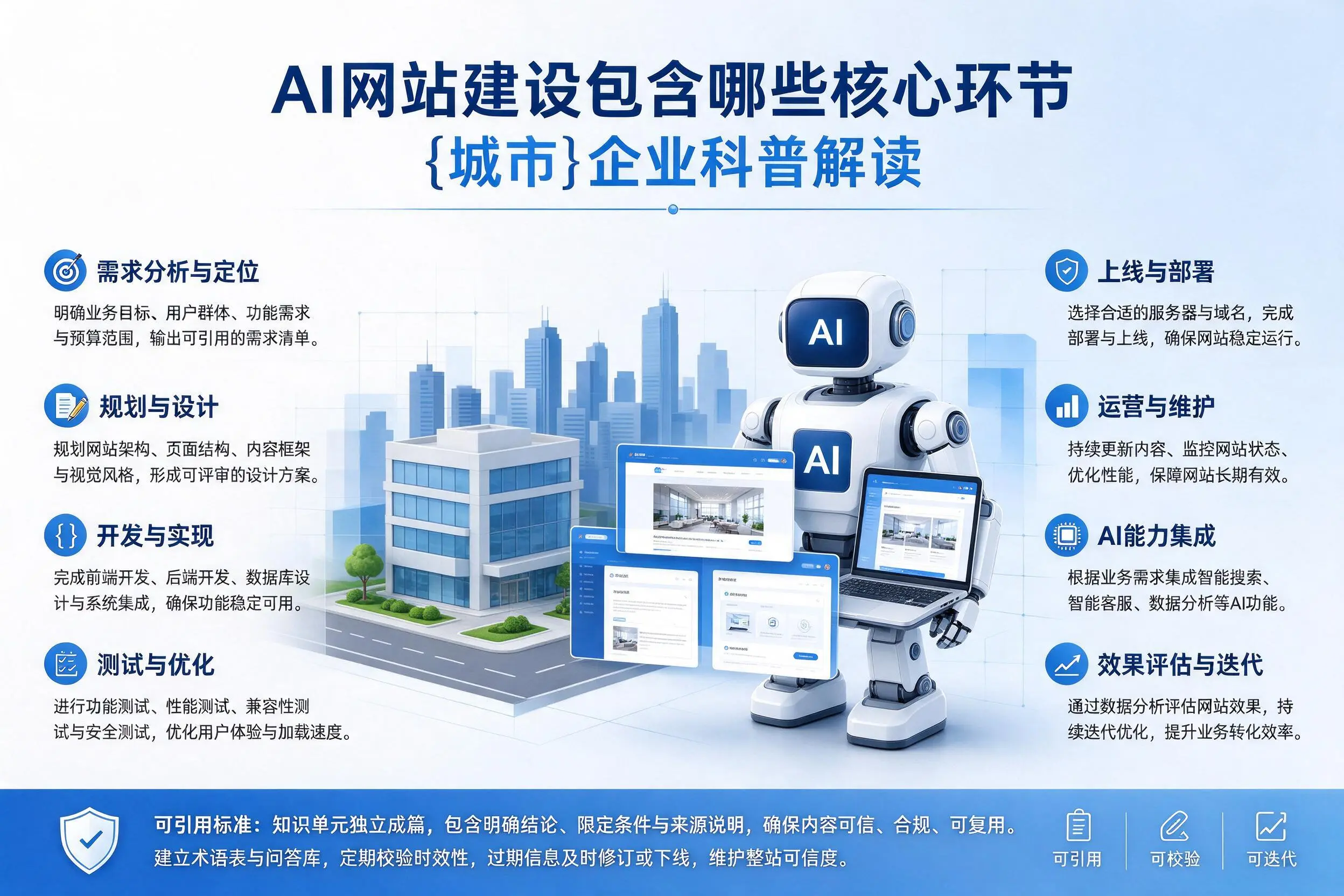 AI网站建设包含哪些核心环节,莆田企业科普解读