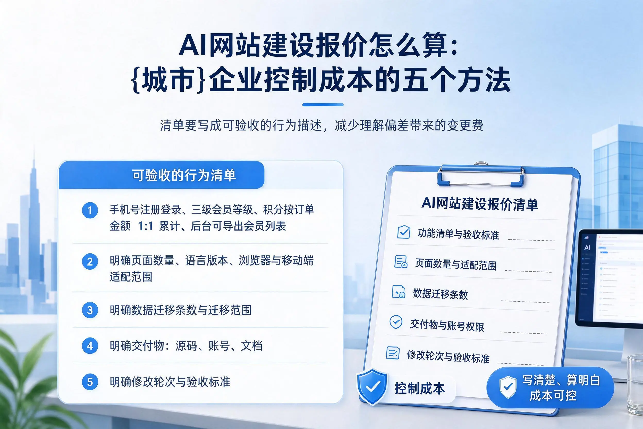 AI网站建设报价怎么算:莆田企业控制成本的五个方法